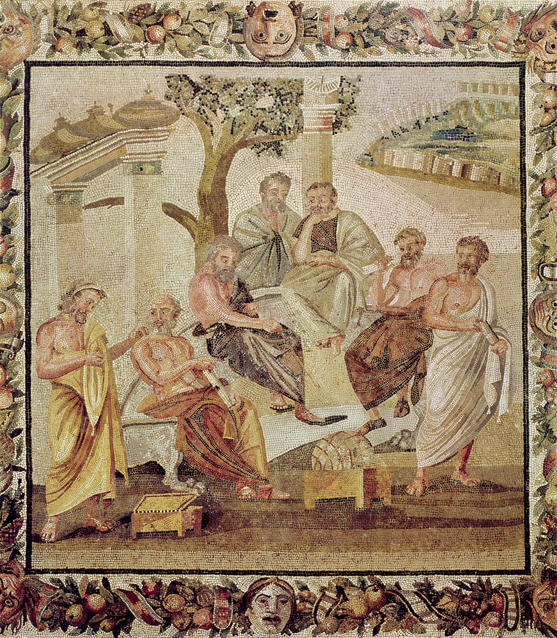Platon i samtale med sine elever, fra T. Siminius