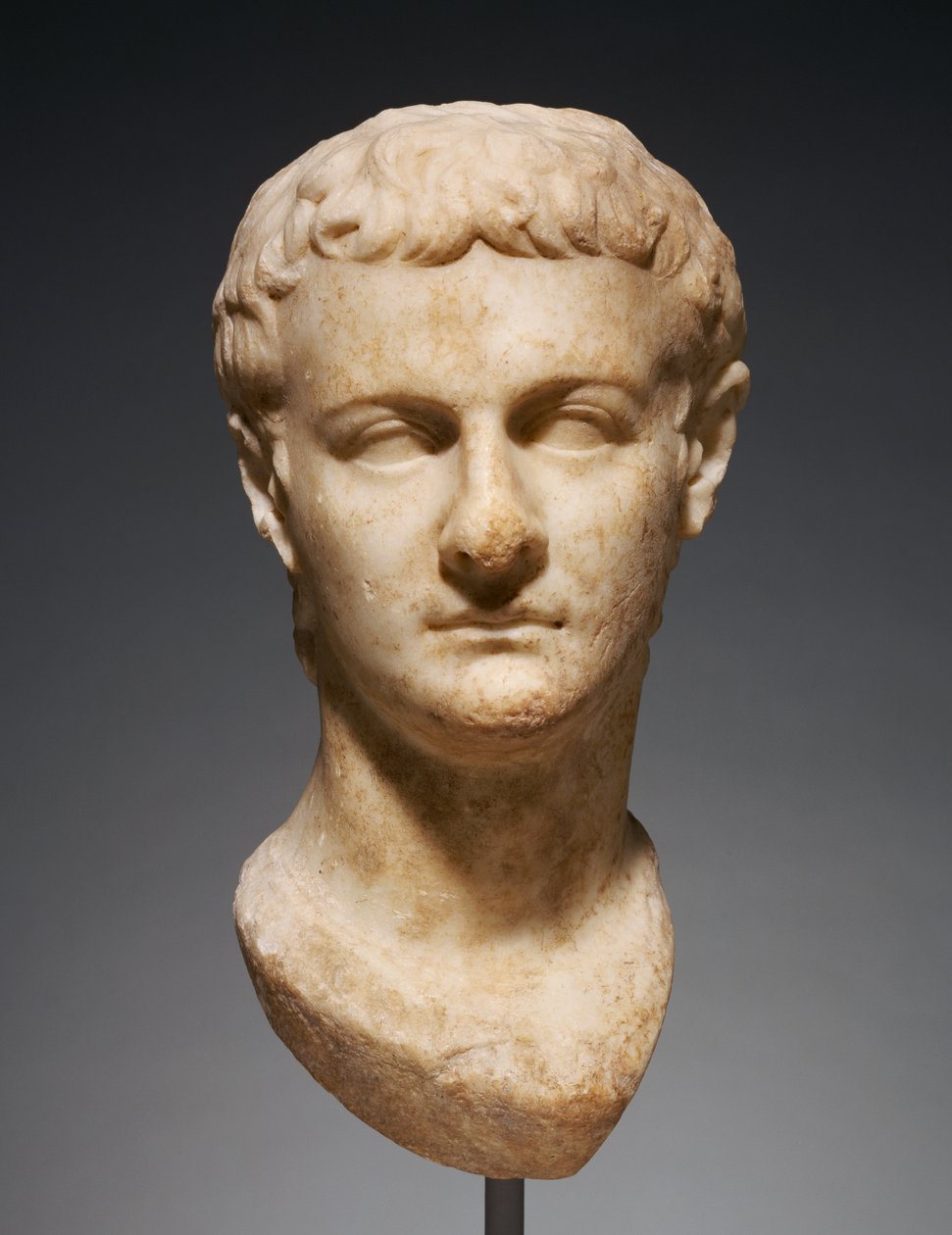 Portræthoved af Caligula, ca. 40 e.Kr. (marmor) af Roman