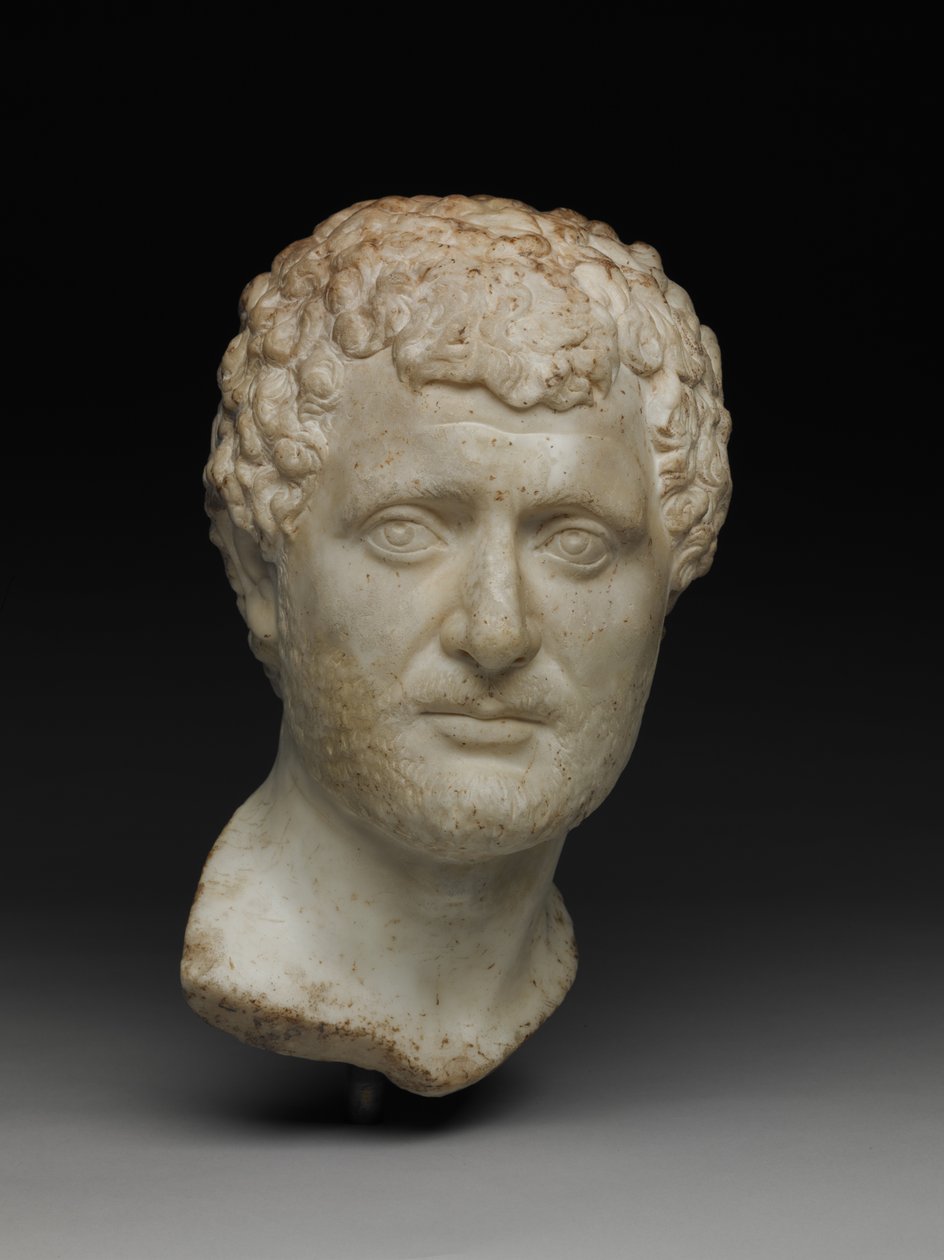 Portræthoved af en mand, c.A.D. 130-145 (marmor) af Roman