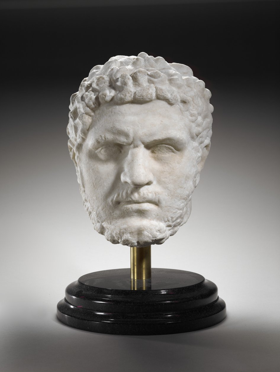 Portræt af Caracalla, kejser af Romerriget, 211-17 e.Kr. (marmor) af Roman