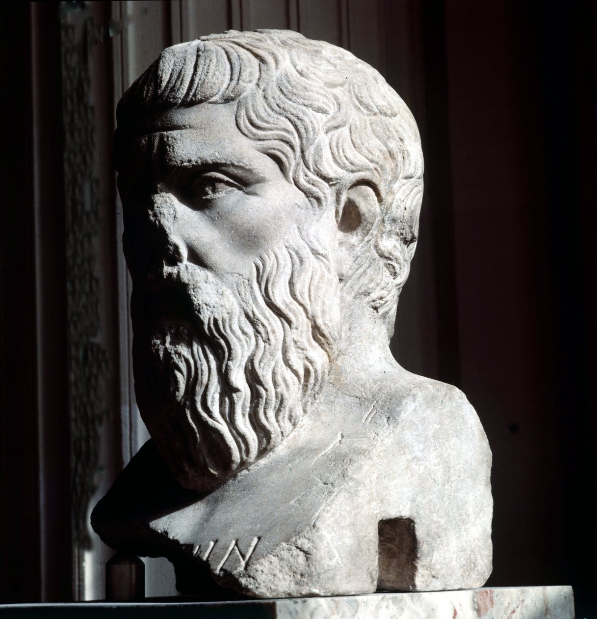 Portræt af Platon (-428 - -348), Louvre-museet, Paris. af Roman