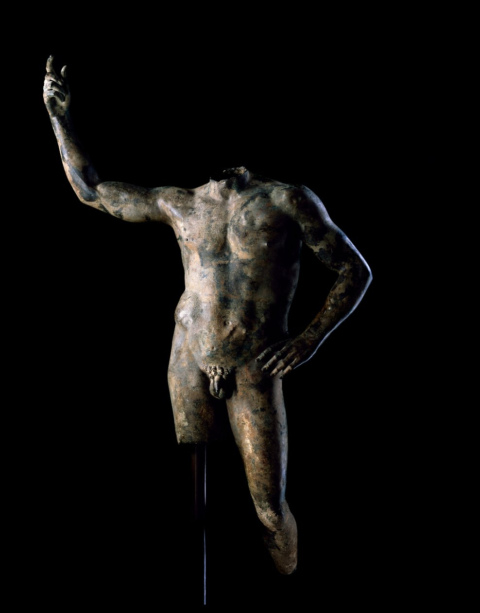 Portræt af en hersker, AD 200-225 (bronze) af Roman