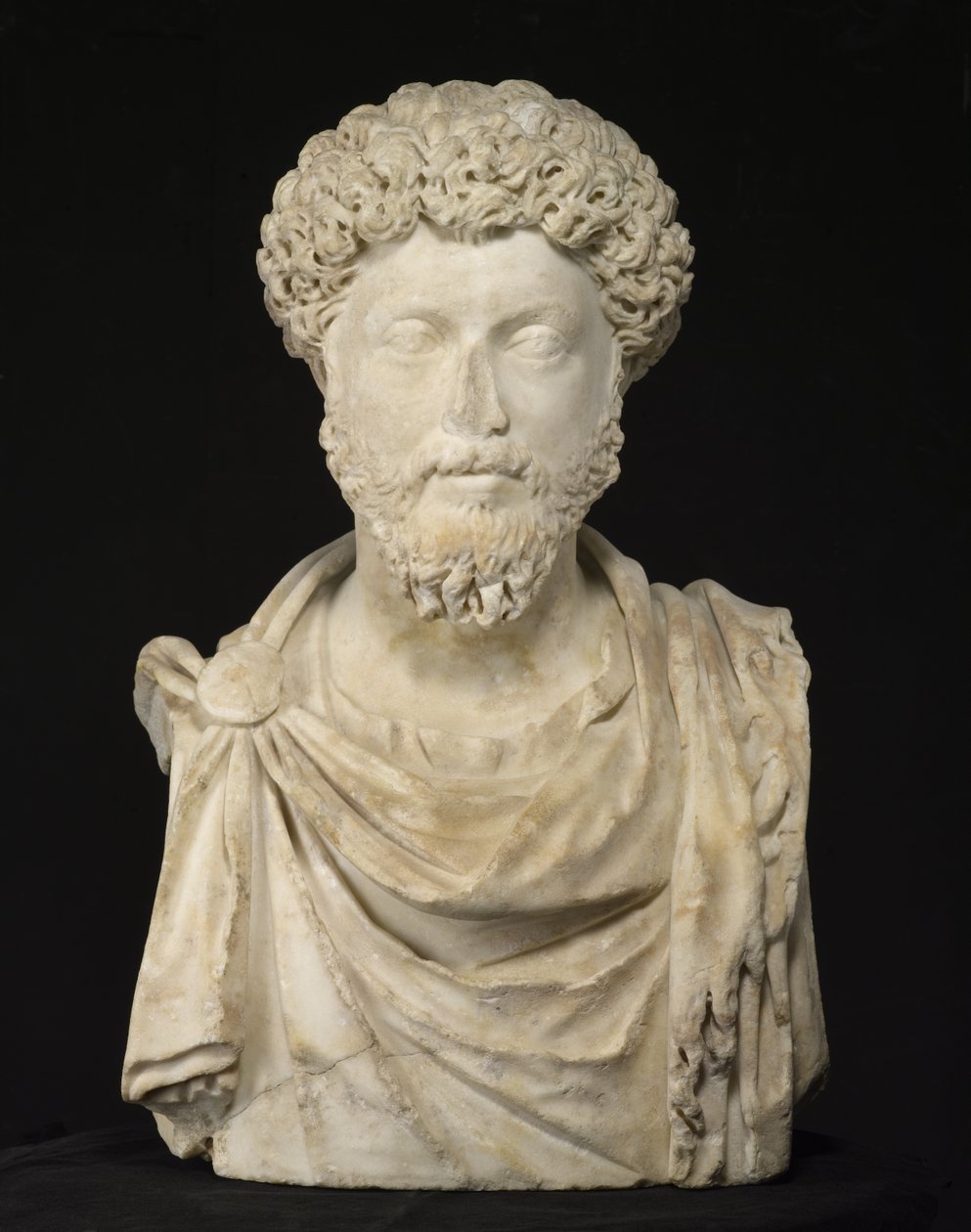 Portræt af kejser Marcus Aurelius, sent 2. (marmor) af Roman