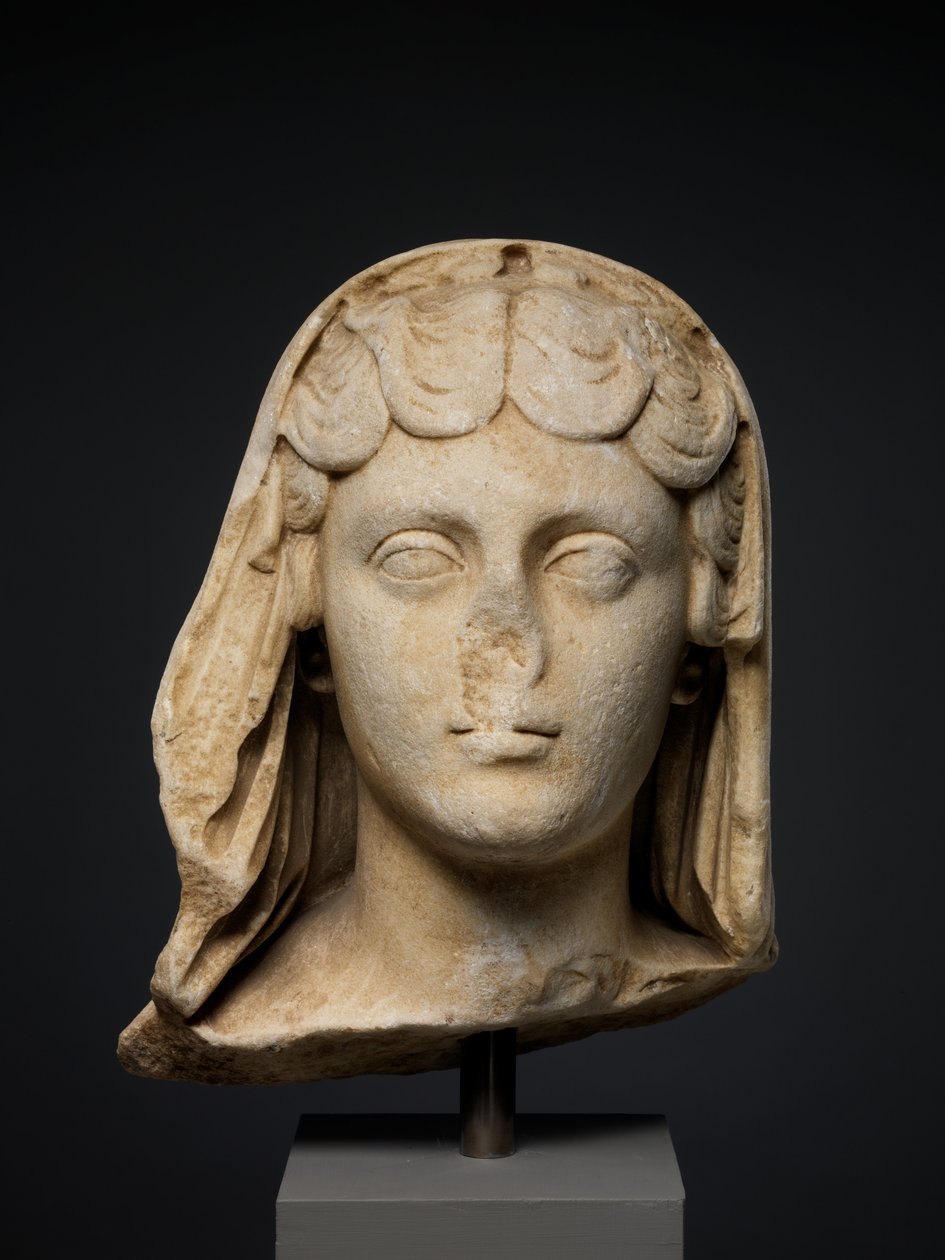 Portræt af kejserinde Faustina den Yngre, ca. 161–180 e.Kr (marmor) af Roman