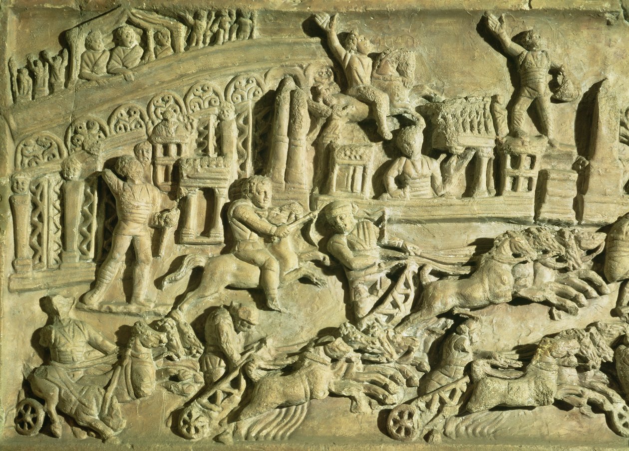 Relief, der viser lege ved Circus Maximus af Roman