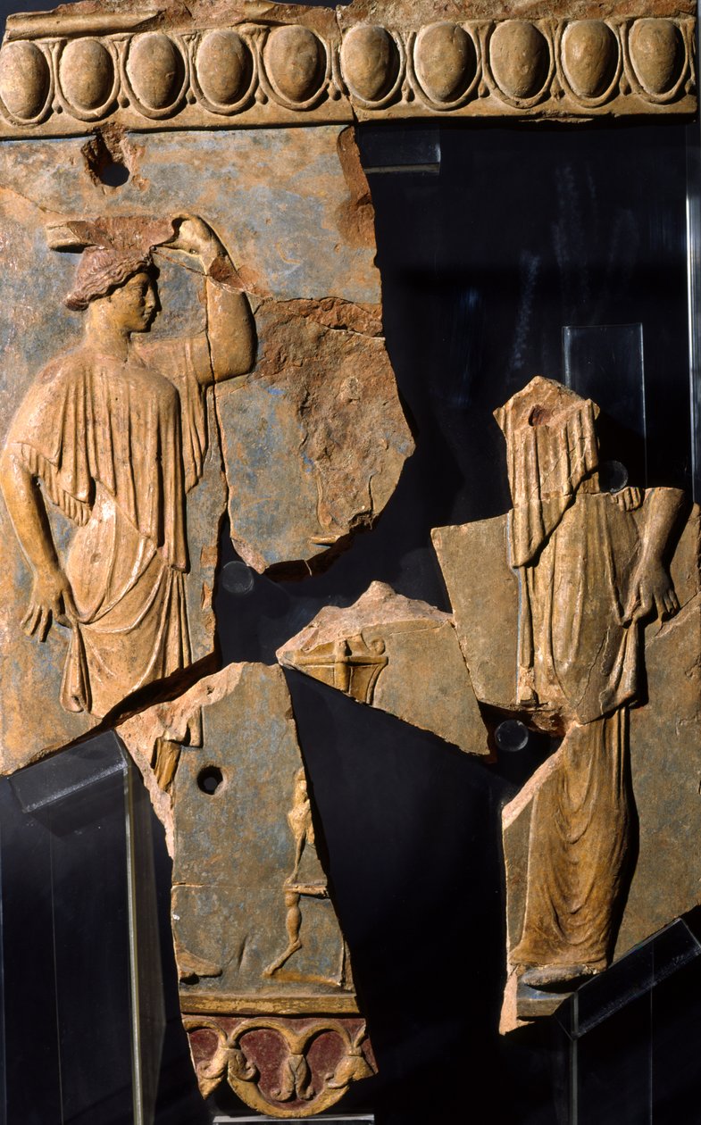 Relief fra området ved Apollontemplet, Palatinerhøjen, Rom (terracotta) af Roman