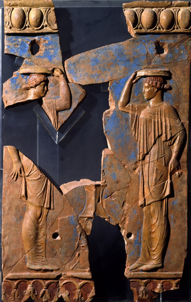 Relief fra området ved Apollontemplet, Palatinerhøjen, Rom (terracotta) af Roman