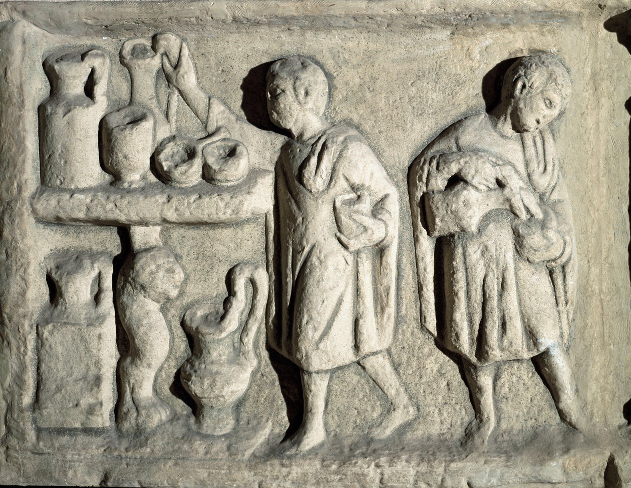 Romersk kunst: "Domestic at Work" "1. århundrede e.Kr. Rom, Museum of Roman Civilization af Roman