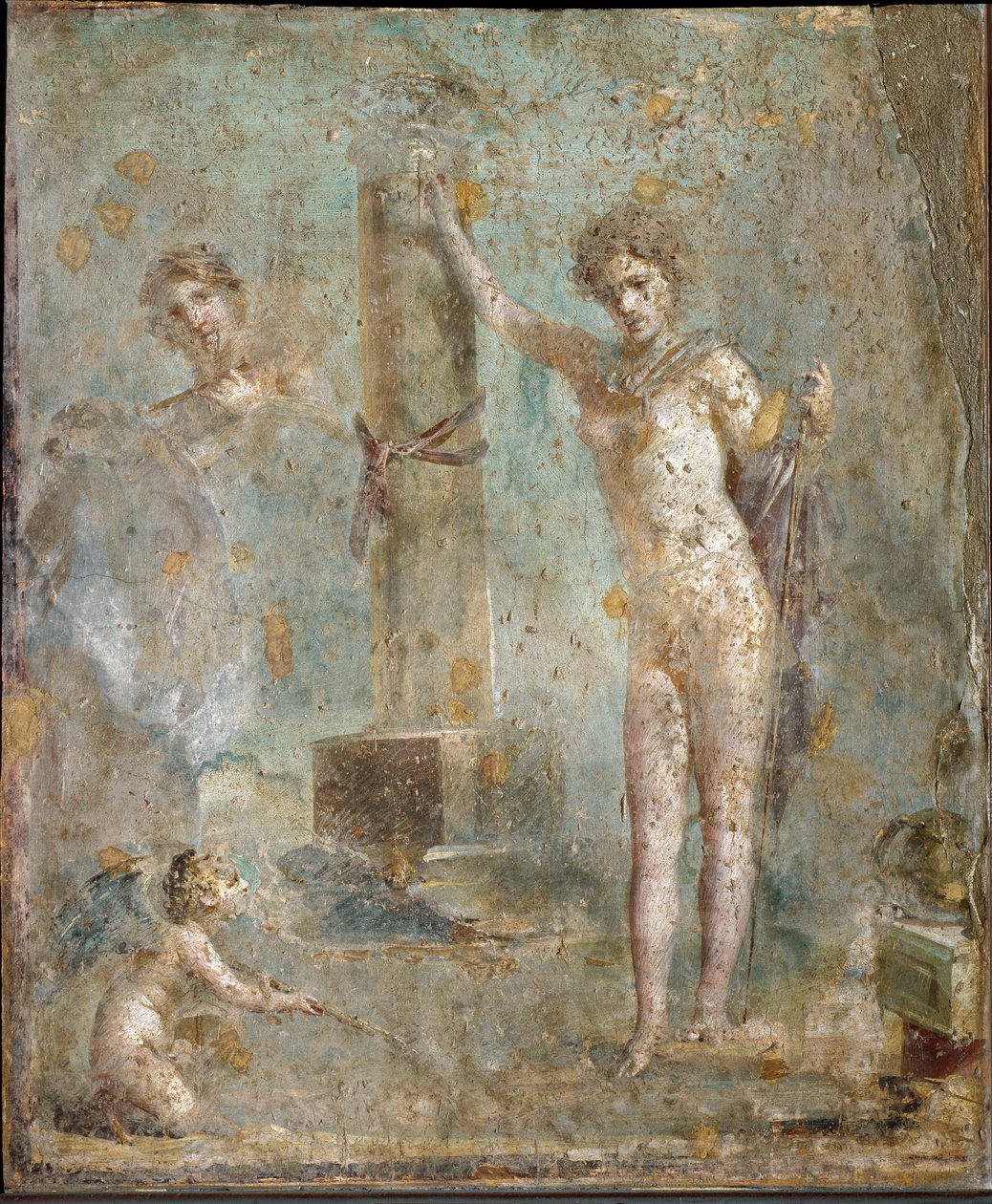 Romersk kunst: "Narcissus" "Fresco fra Pompeji, National Archaeological Museum, Napoli af Roman