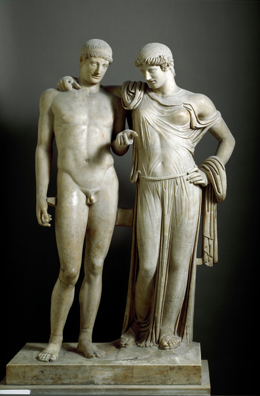 Roman kunst: "" Oreste et elektrisk "" - Marmorskulptur fra Pozzuoli (Pozzuoli) 1. århundrede e.Kr. af Roman