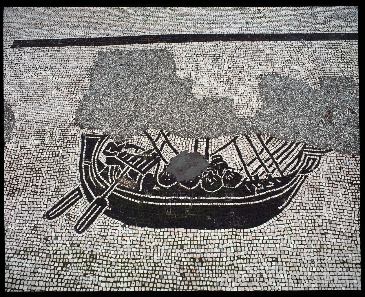 Romersk kunst: "Ship" Mosaic of the Seafarers Corporation, Place des Corporations af Roman