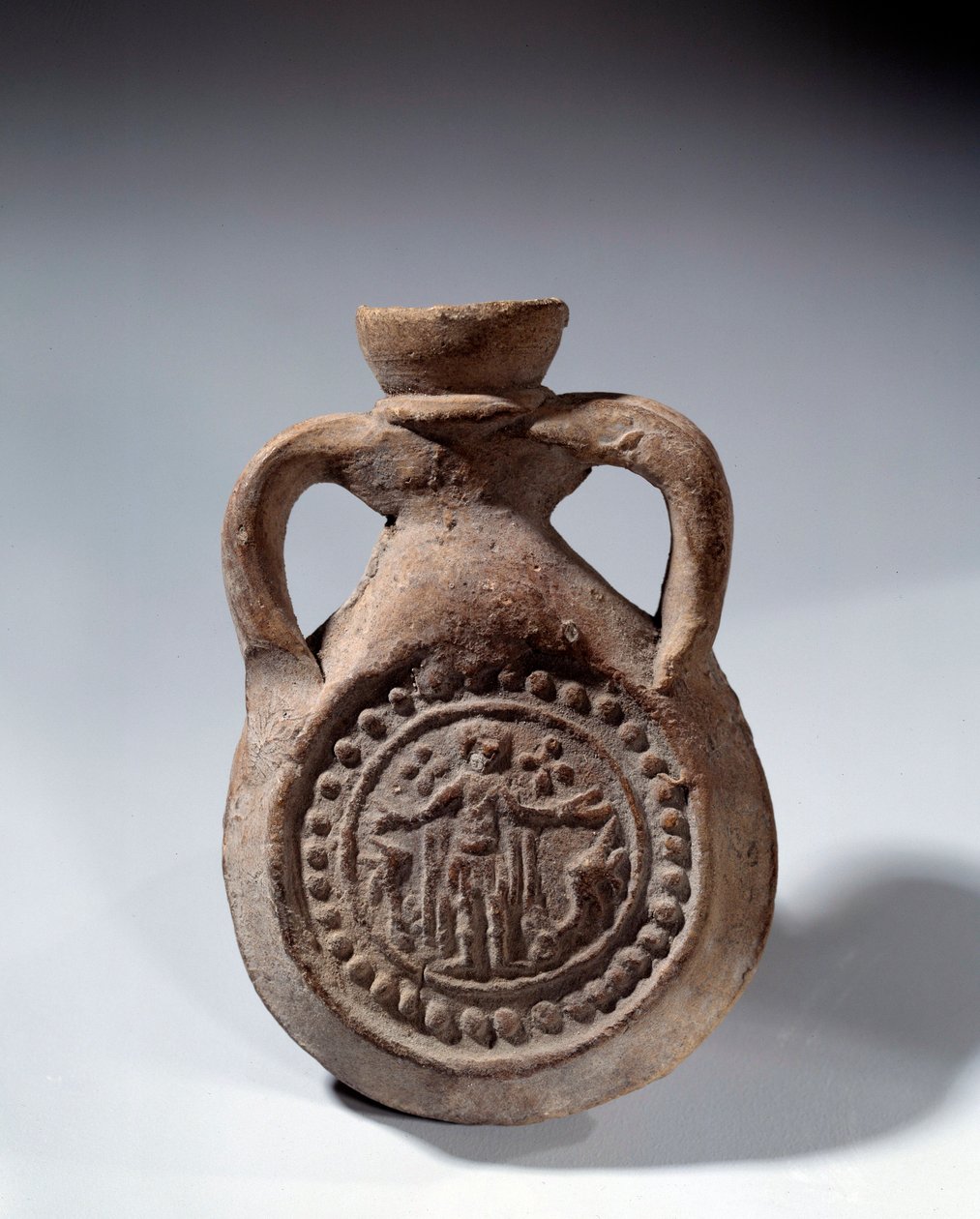 Romersk kunst: Terracotta lovprisning pære med fod, der repræsenterer en helgen. 4. århundrede e.Kr. Paris, Louvre-museet af Roman