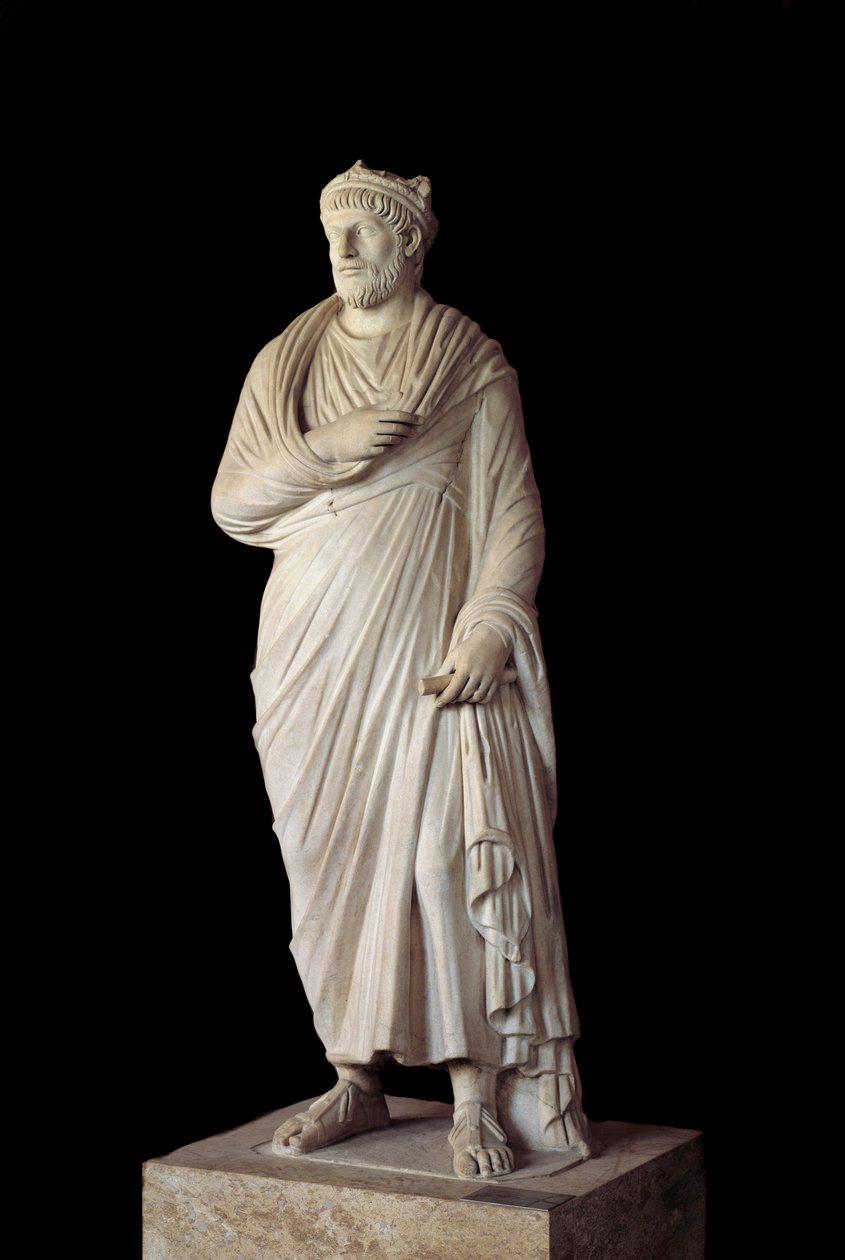 Romersk græsk kunst: Skulptur af den romerske kejser Julien ler frafaldne (331 - 363) (4. århundrede ap. JC) Paris, Musee Du Louvre af Roman