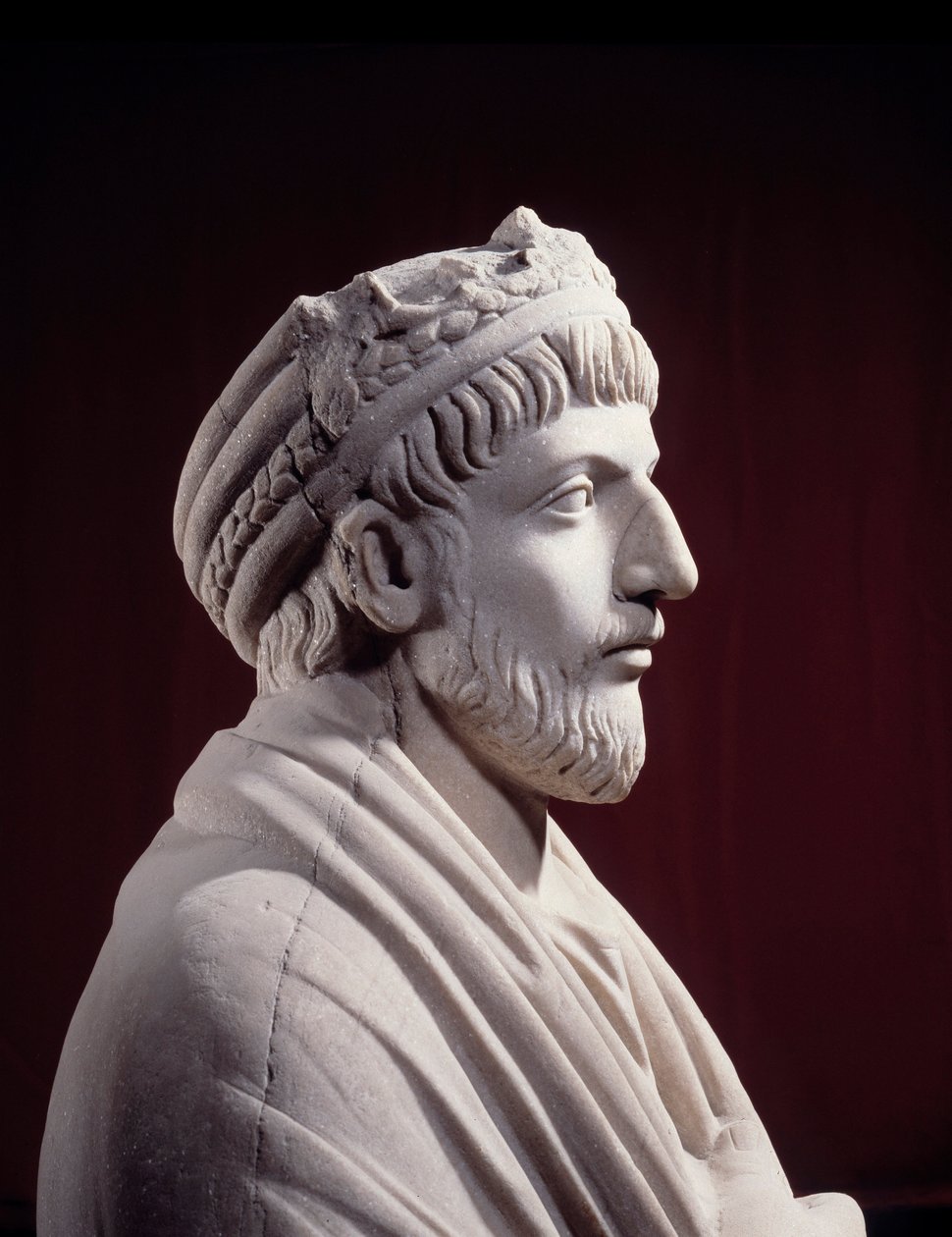 Romersk græsk kunst: Skulptur af den romerske kejser Julien ler frafaldne (331 - 363) (4. århundrede ap. JC) Paris, Musee Du Louvre af Roman