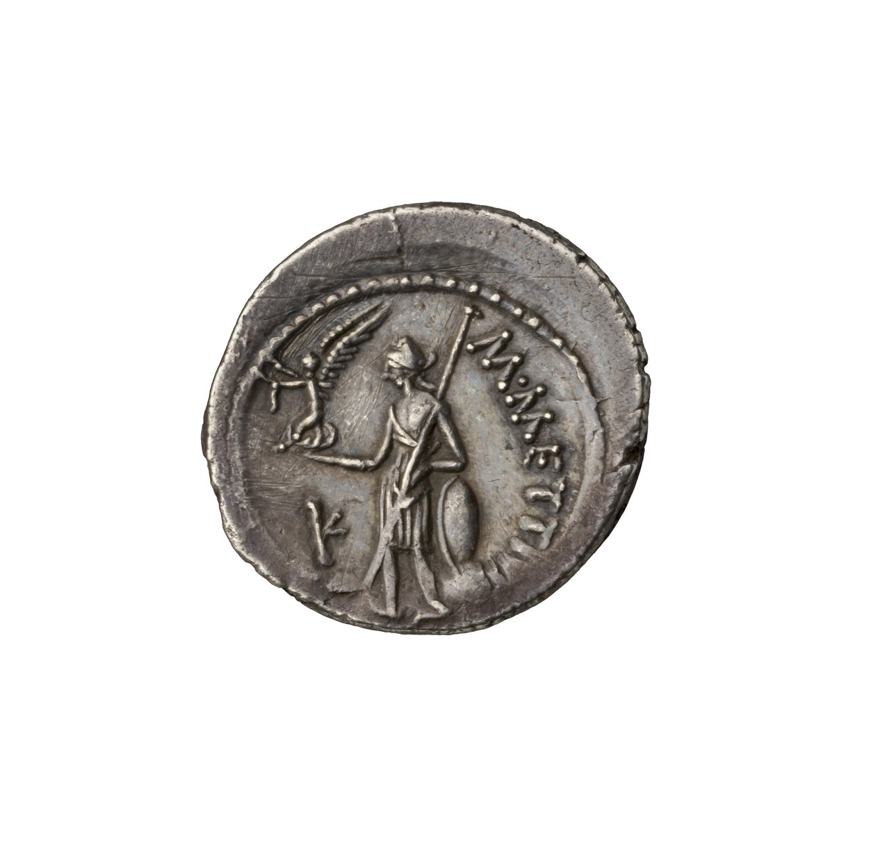 Romersk republikansk mønt fra Rom, 44 f.Kr. (sølv) af Roman