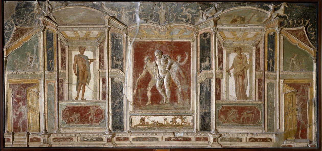 Romersk kunst: Dionysisk gruppe. 1. århundrede. Fra Pompeji. Napoli, det nationale arkæologiske museum af Roman