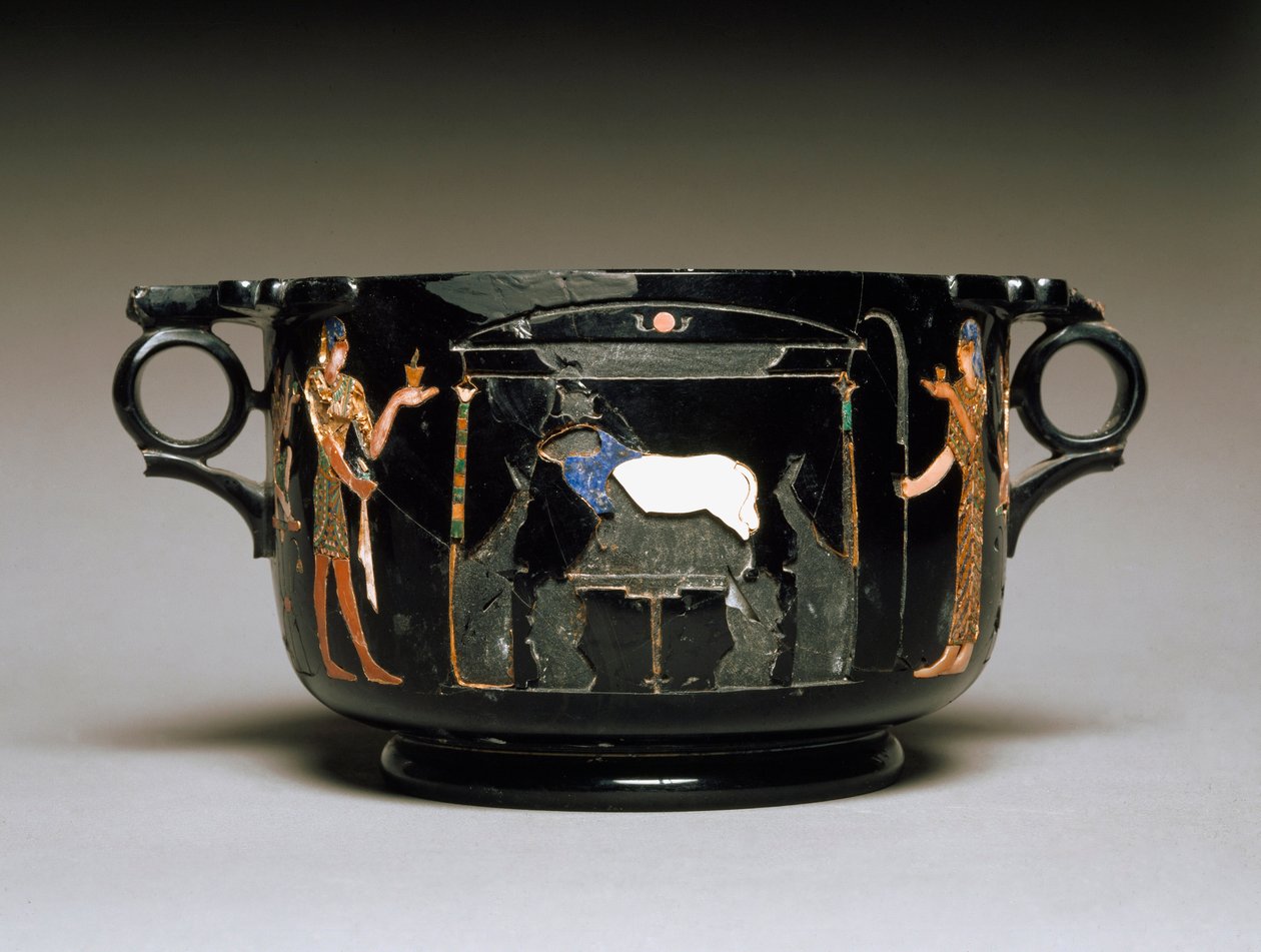 Romersk kunst: kop med egyptiske motiver. 1. århundrede e.Kr. fra Castellammare di Stabia. Søn. h. 12 cm Nationale Arkæologiske Museum i Napoli af Roman