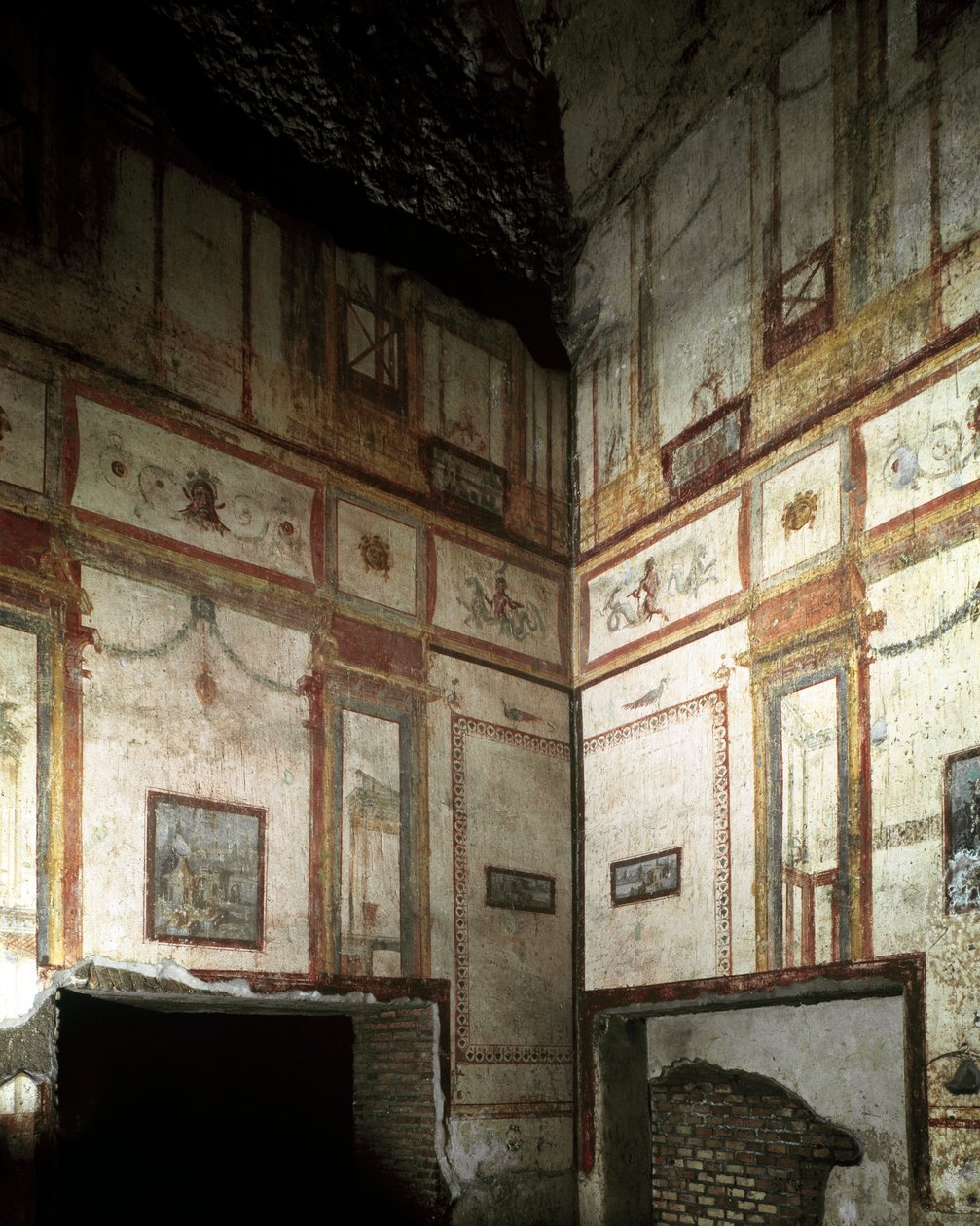Romersk kunst: indre udsigt over domus aurea eller Doree House: kejserpalads i det gamle Rom, bygget af Neron. Rom, Italien af Roman