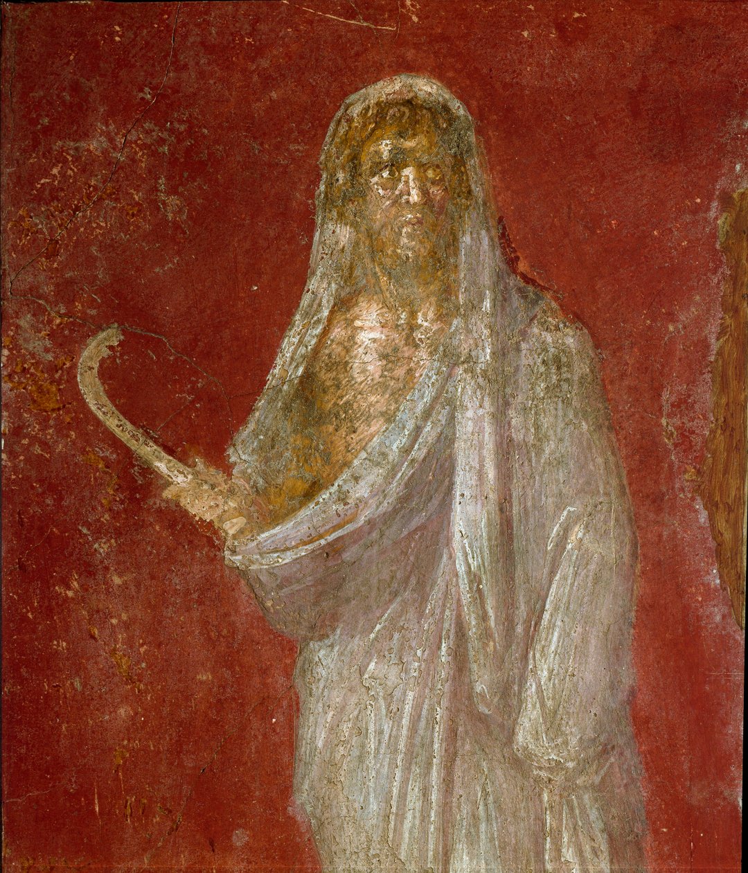 Romersk kunst: repræsentation af Cronos (Saturn). Detalje. Fresko fra Casa dei Dioscuri i Pompeji. Dim.68x41 cm Nationalt Arkæologisk Museum, Napoli af Roman