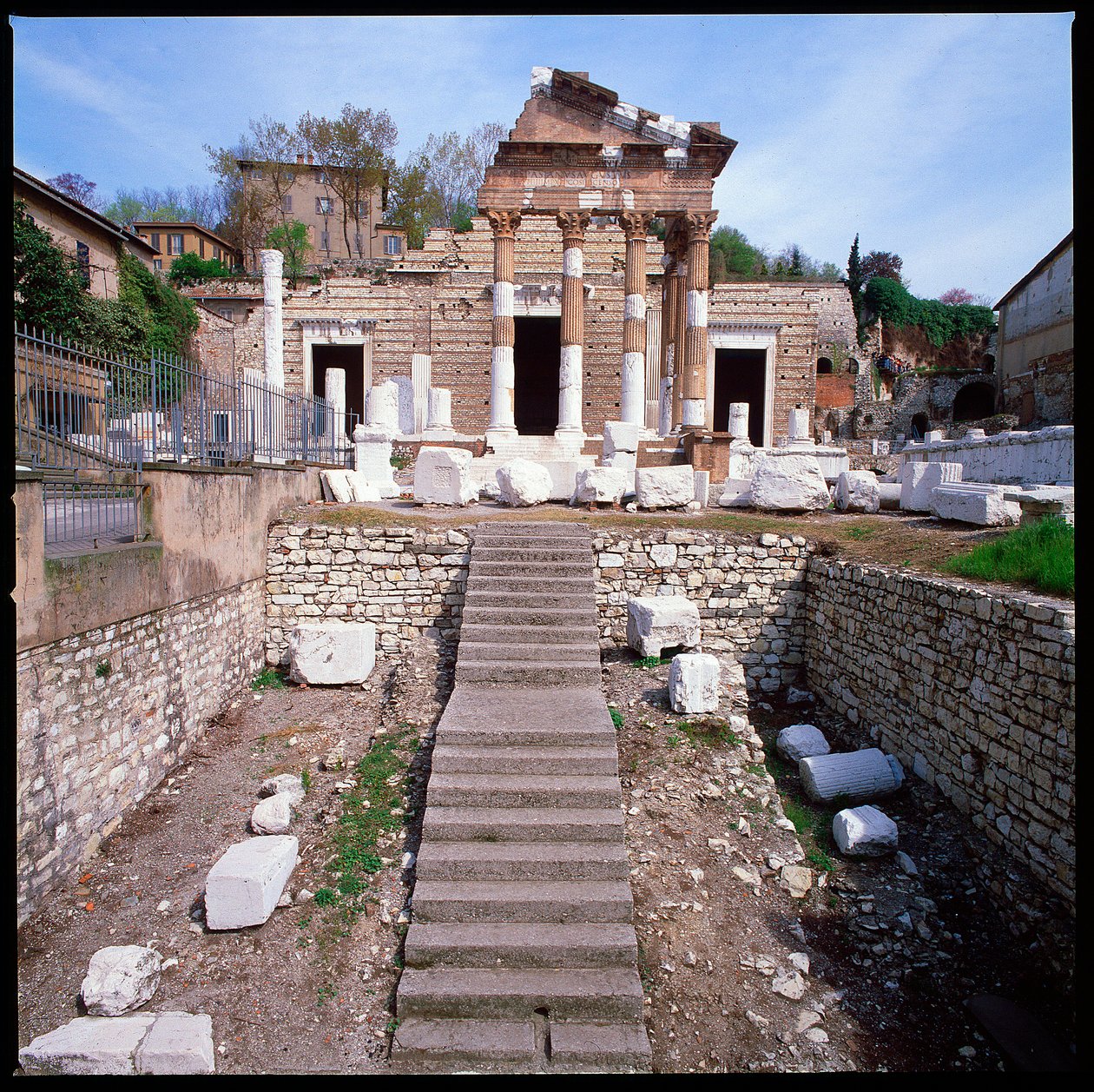 Romersk kunst: udsigt over hovedstaden (hovedstaden), 73 AD, Brescia Italien af Roman