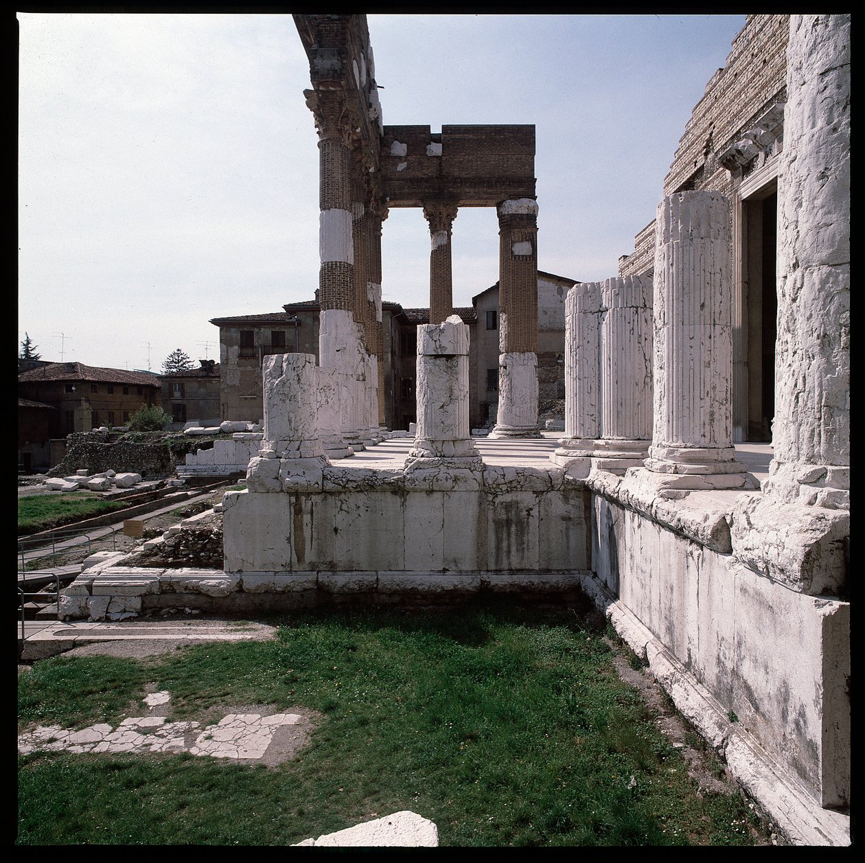 Romersk kunst: udsigt over hovedstaden (hovedstaden), 73 AD, Brescia Italien af Roman