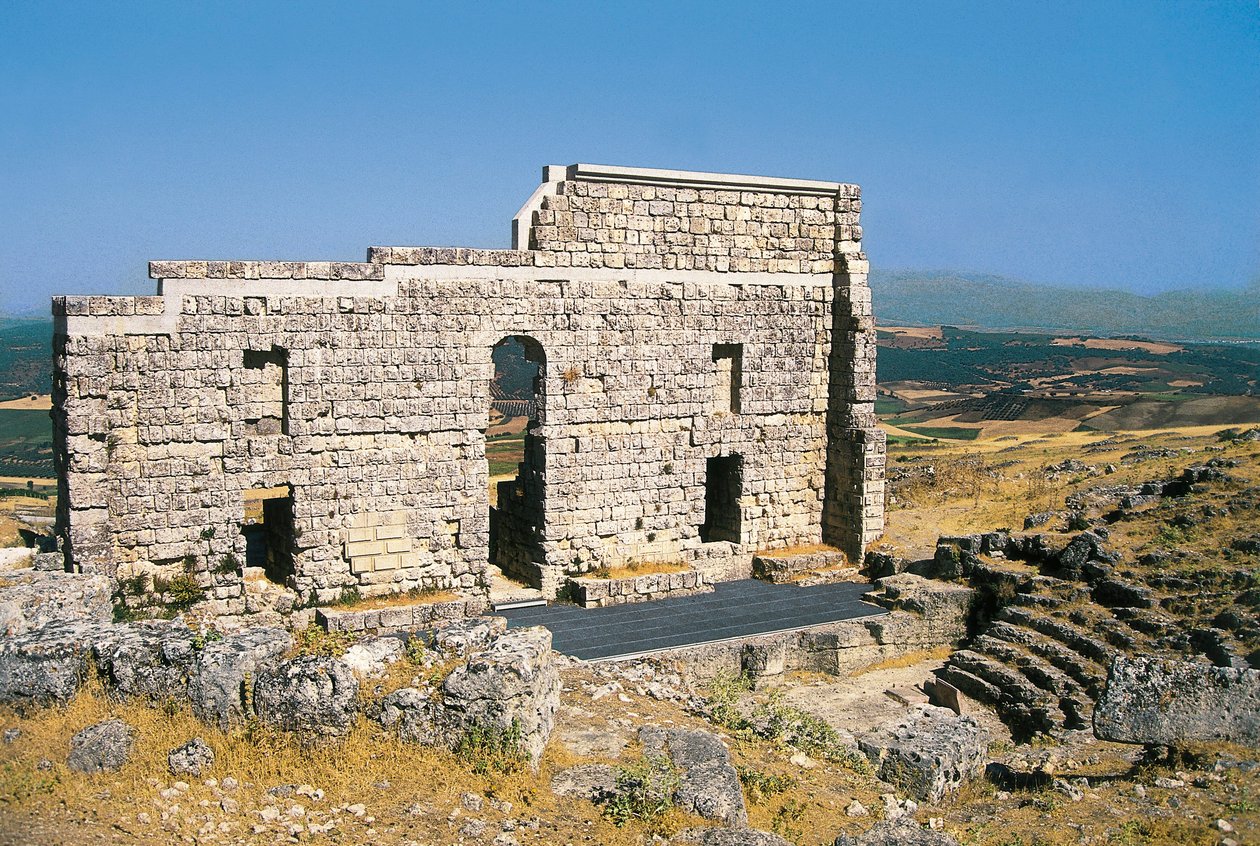 Ruinerne af det romerske teater, Acinipo, Ronda, Spanien af Roman