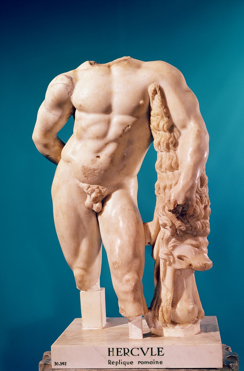 Statue af Hercules, kopi af en græsk original (marmor) af Roman