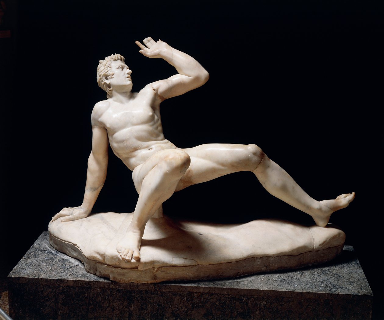Statue af en faldende Gallien, kopi af en Pergamon-skoleoriginal fra det 3. århundrede f.Kr. (marmor) af Roman