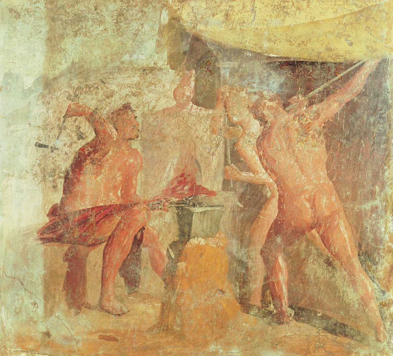 Vulcans smedje, fra Hus VII, Pompeji, ca. 50-79 e.Kr af Roman