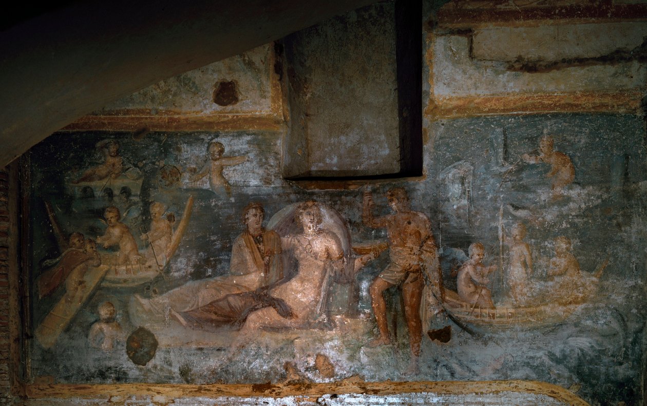 The Return of Proserpine of the Underworld, 2.-3. århundrede (fresco) af Roman
