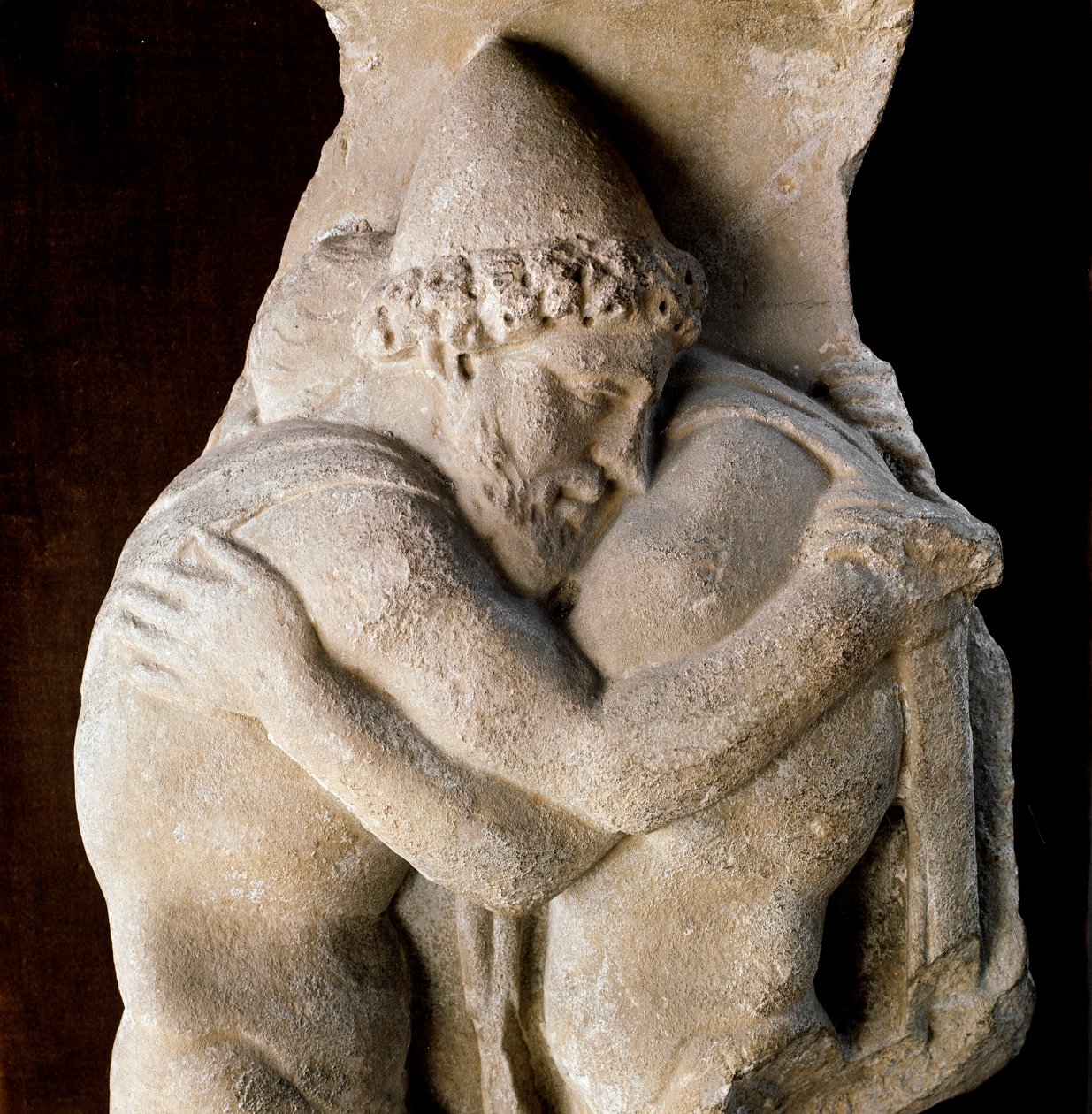Ulysses og hans far Laerte King of Ithaca Fragment af marmorsarkofag, 2. århundrede. Rom, Museo Barracco af Roman