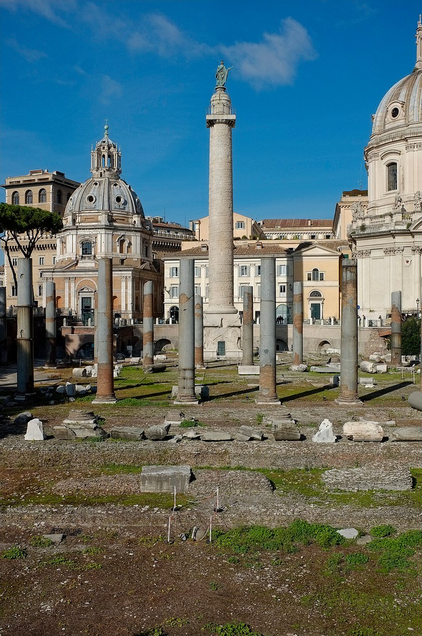 Udsigt over Forum og Trajans søjle af Roman