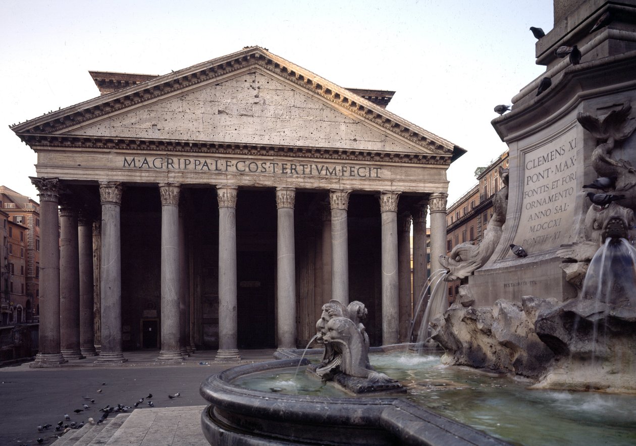 Udsigt over Pantheon, 27-125 e.Kr af Roman
