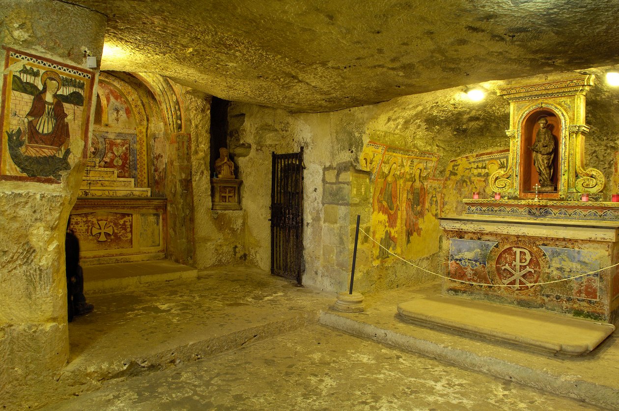 Udsigt over katakomberne i Saint Agatha i Rabat, Malt (foto) af Roman
