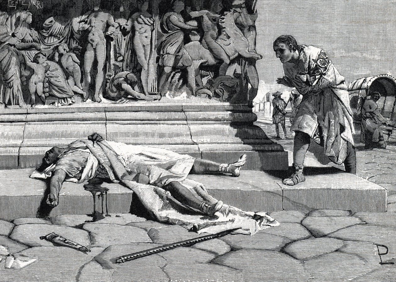 Liget af Publius Clodius Pulcher (92-52 f.Kr.) fundet på via appia a Rom (stik) af Roman