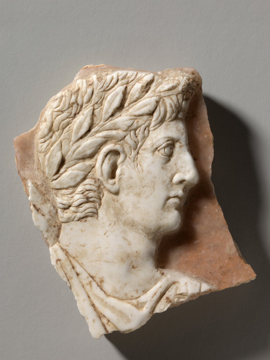 Cameo med portræt af kejser Augustus af Roman Imperial Period