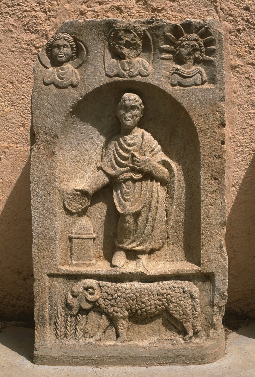 Stela, højkejsertid (27 f.Kr.-395 e.Kr.) af Roman Imperial Period