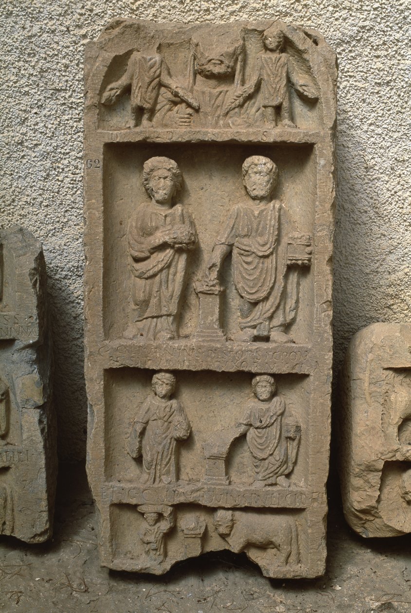 Stela med menneskefigurer, høj kejsertid (27 f.Kr.-395 e.Kr.) af Roman Imperial Period