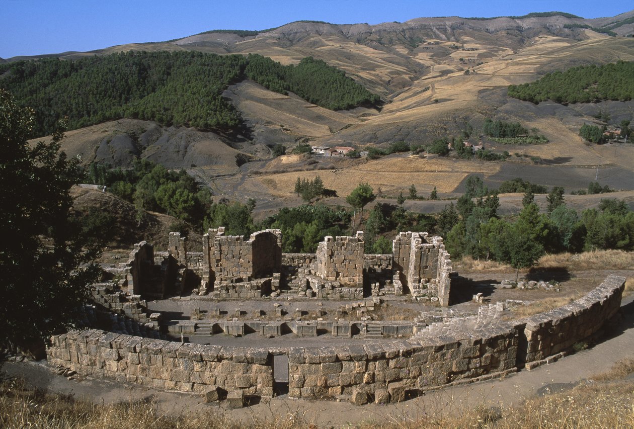 Udsigt over teatret, højkejsertid (27 f.Kr.-395 e.Kr.) af Roman Imperial Period