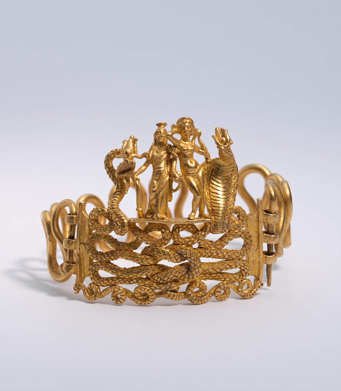 Armbånd med Agathodaimon, Isis-Tyche, Aphrodite og Terenouthis af Roman Period Egyptian