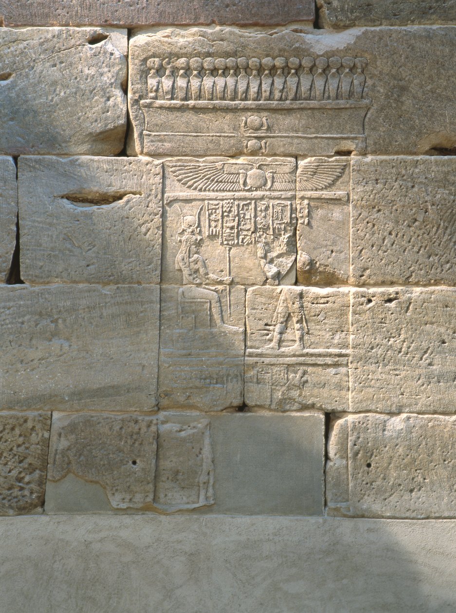Relief fra Dendur-templet, ca. 10 f.Kr. (æolisk sandsten) af Roman Period Egyptian