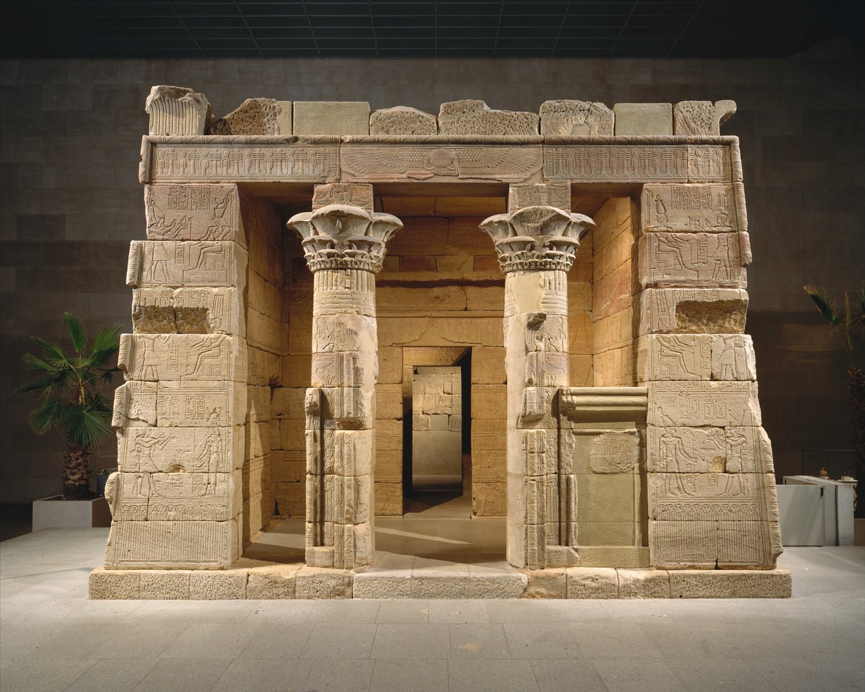 Dendur-templet, ca. 10 f.Kr. (æolisk sandsten) af Roman Period Egyptian