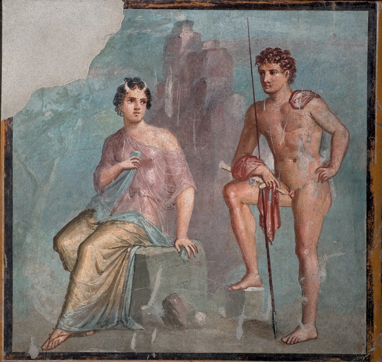 Io og Argus, 1. H. 1. århundrede. AD. af Roman Pompeian wall painting.