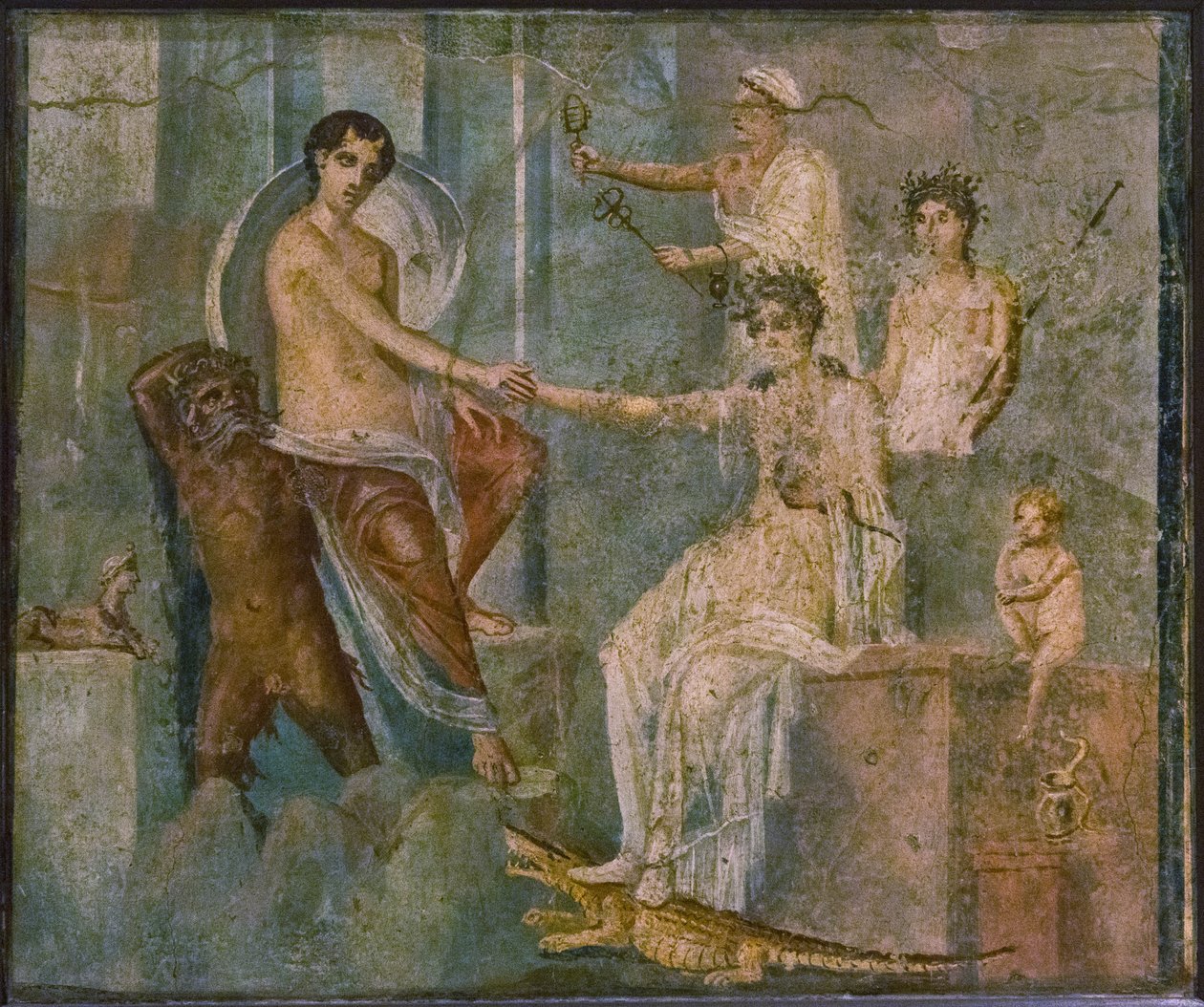 Jupiter og Io, 1. H. 1. århundrede. AD. af Roman Pompeian wall painting.