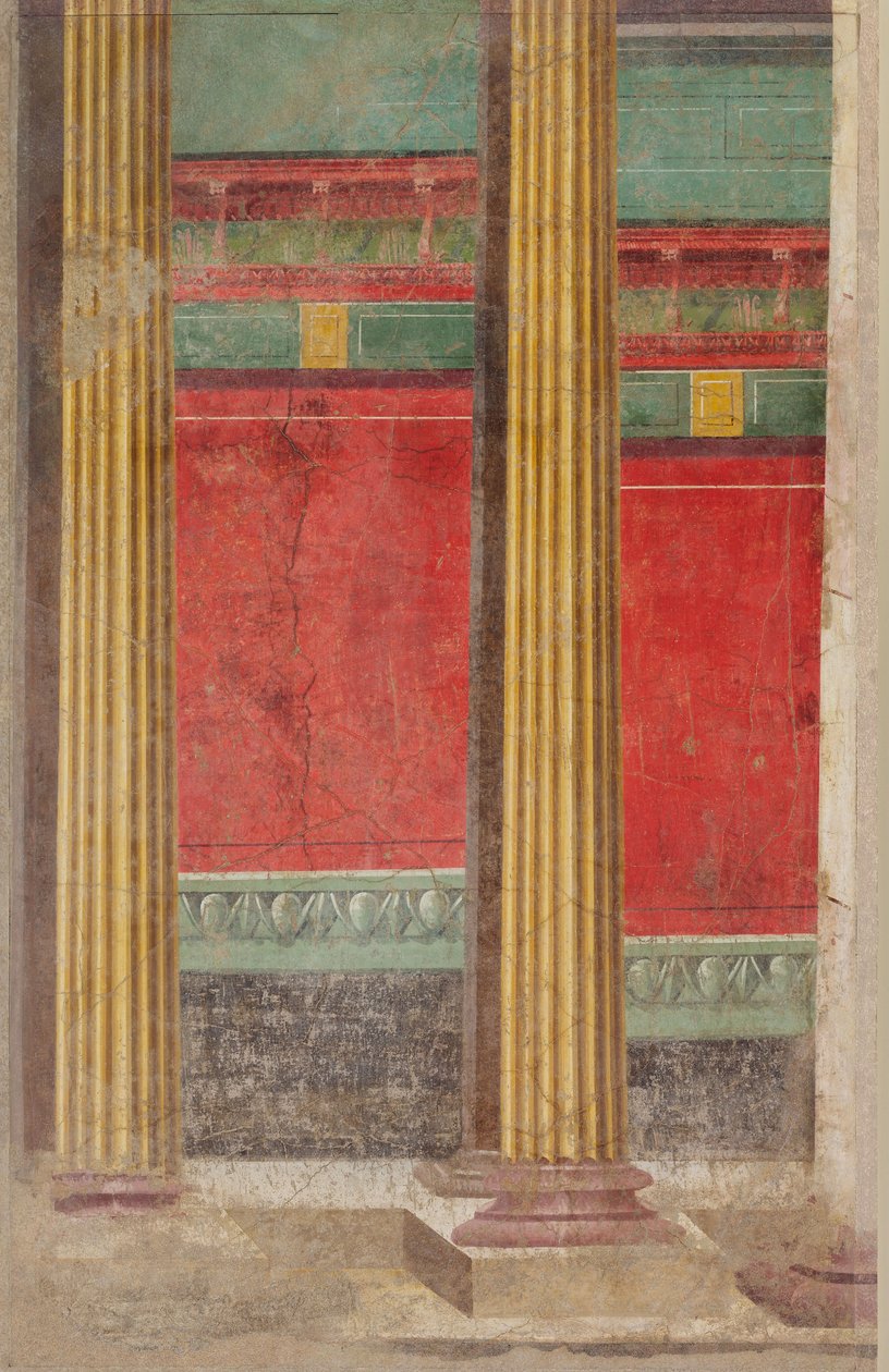 Vægmaleri fra en villa i Boscoreale, ca.50-40 f.Kr. af Roman Republican Period