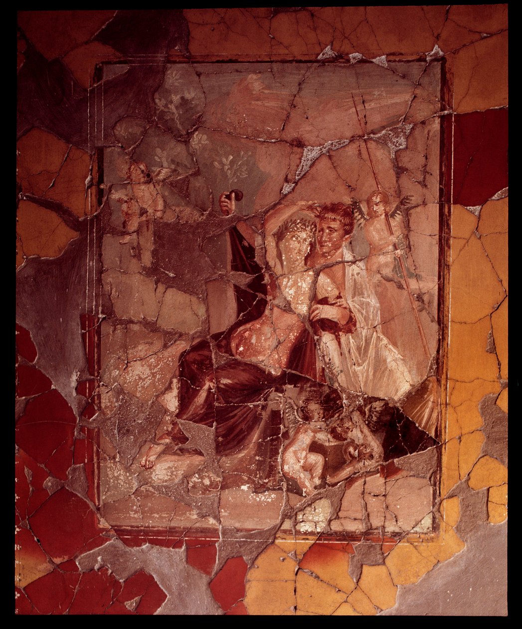 Ariadne og Theseus. Vægmosaik fra Bicentennial House, 5. århundrede f.Kr.-1. århundrede e.Kr af Roman Roman