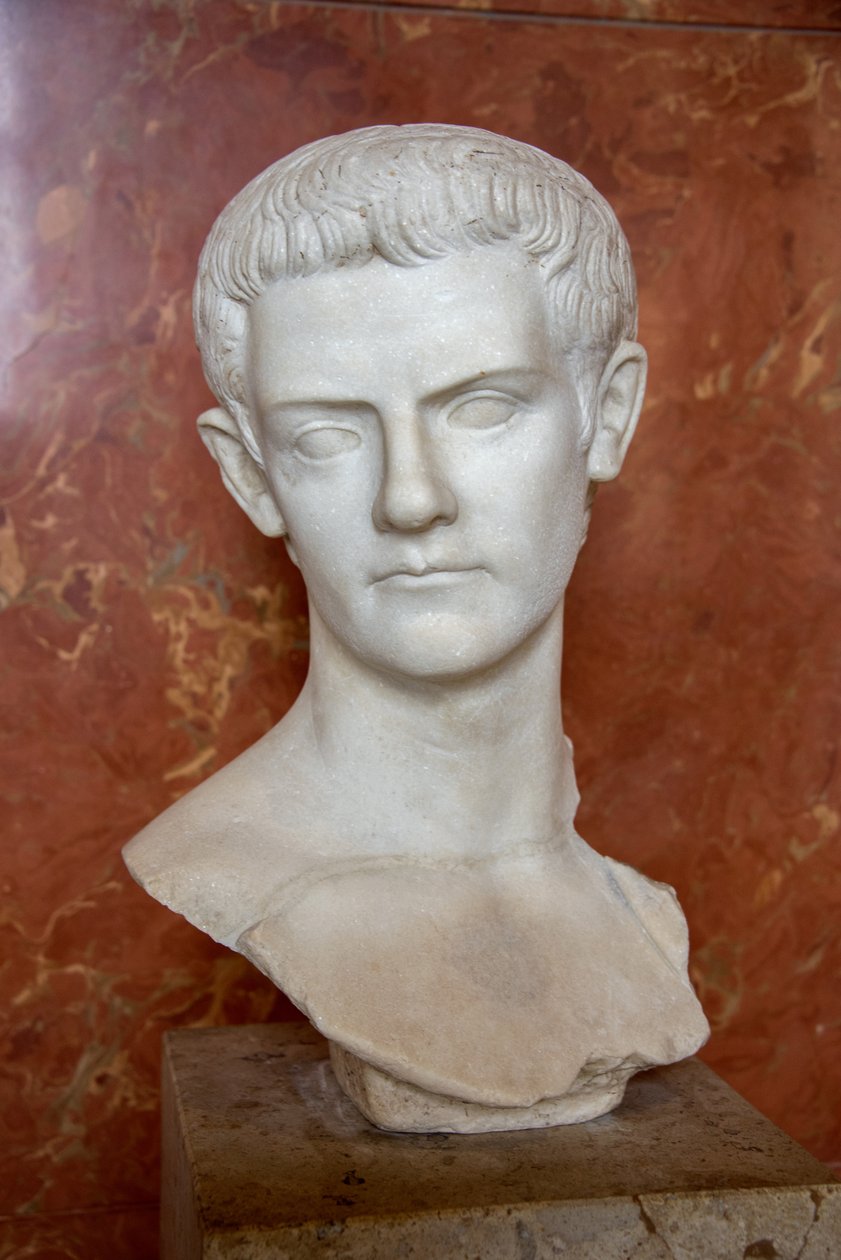 Art Rom Buste af Kejser Caligula (12 - 41 AD) Marmor af Roman Roman