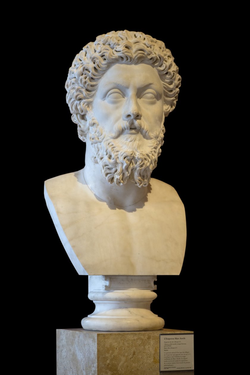 Art Rom Buste af den romerske kejser Mark Aurele (121 - 180 AD) marmor af Roman Roman