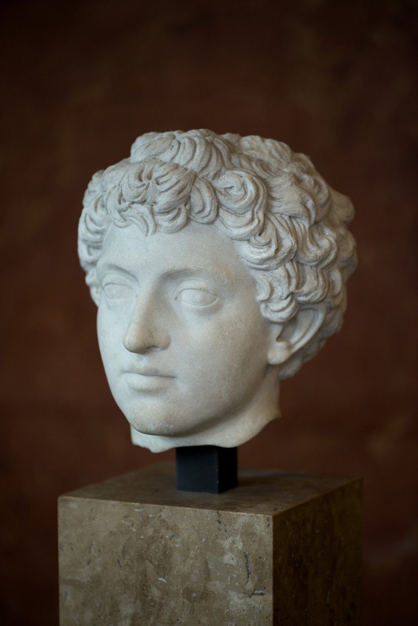Art Rome Leder af den romerske kejser Mark Aurele Young (121 - 180 e.Kr.) Marmor af Roman Roman