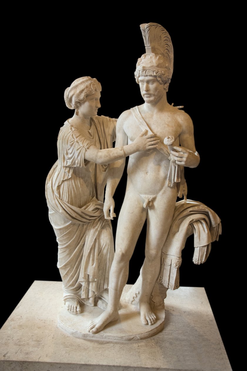 Art Rome kejserpar i marts og Venus (mellem 120 og 140 e.Kr.) marmorskulptur af Roman Roman